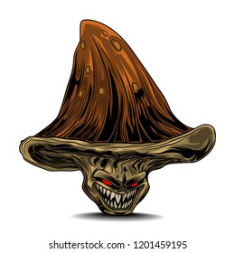 Mushroom Monster vector Illustration drawing design