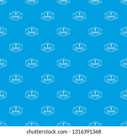 Mushroom natural pattern vector seamless blue repeat for any use