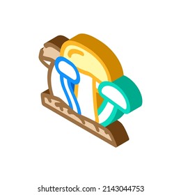 mushroom natural vegetable isometric icon vector. mushroom natural vegetable sign. isolated symbol illustration
