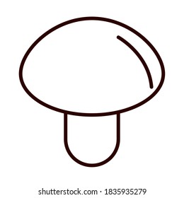 mushroom nature fresh vector illustration line icon style