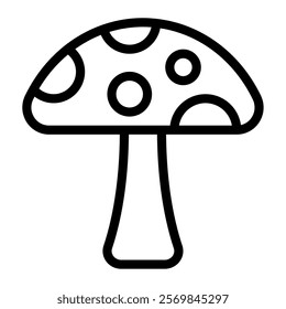 Mushroom nature spring icon illustration