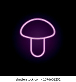 mushroom neon icon. Elements of restaurant set. Simple icon for websites, web design, mobile app, info graphics
