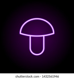 mushroom neon icon. Elements of web set. Simple icon for websites, web design, mobile app, info graphics
