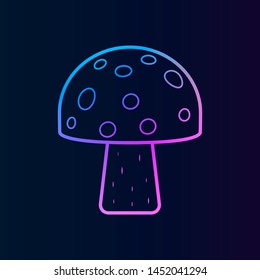 Mushroom nolan icon. Simple thin line, outline illustration of Autumn icons for UI and UX, website or mobile application