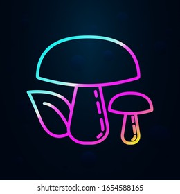 mushroom in nolan style icon. Simple thin line, outline vector of vegetables icons for ui and ux, website or mobile application
