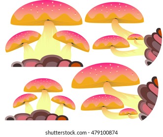 The mushroom on background for illustrator