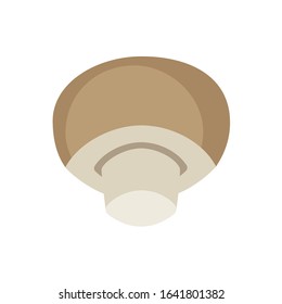 Mushroom on white background. Vector illustration in trendy flat style. EPS 10.