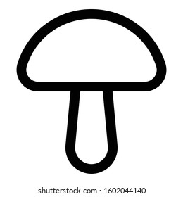 
Mushroom  Outline bold Vector Icon which can be easily modified or Edited
