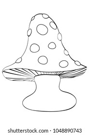 Mushroom outline drawing