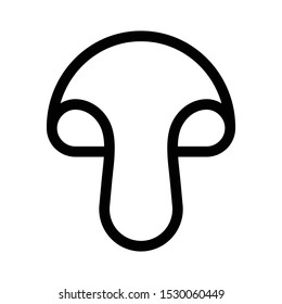 Mushroom outline icon, line vector sign, linear pictogram isolated on white. Vector Illustration
