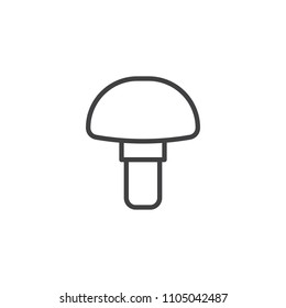 Mushroom outline icon. linear style sign for mobile concept and web design. fungus simple line vector icon. Symbol, logo illustration. Pixel perfect vector graphics