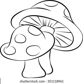 mushroom outline