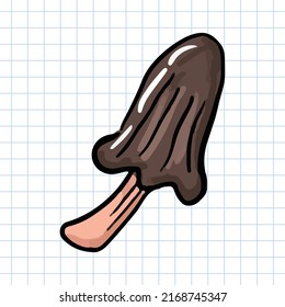 mushroom Painting digital element of halloween celebration.