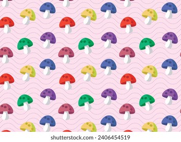 mushroom pattern, background, for design backgrounds, prints and various designs