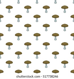 Mushroom pattern. Cartoon illustration of mushroom vector pattern for web