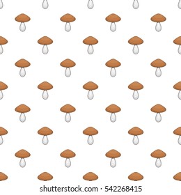 Mushroom pattern. Cartoon illustration of mushroom vector pattern for web