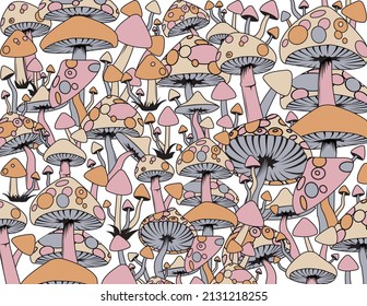 Mushroom pattern with complimentary colors.