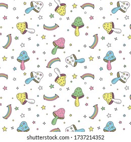 mushroom pattern design on white background