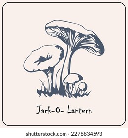 Mushroom picture cards , vector art colection.