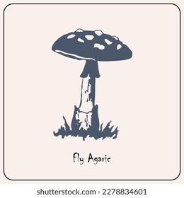 Mushroom picture cards , vector art colection.