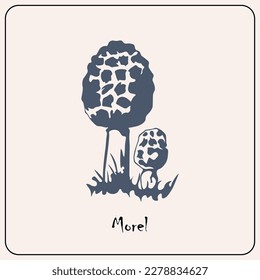 Mushroom picture cards , vector art colection.