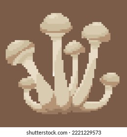 Mushroom Pixel Art 64bit Retro