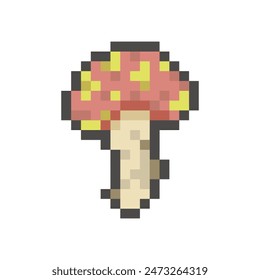pixel art de hongos para proyectos y diseños digitales dinámicos.