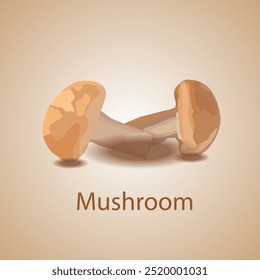 mushroom plant fresh organic food illustrator vector.