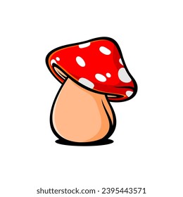 mushroom plant vector design on white background