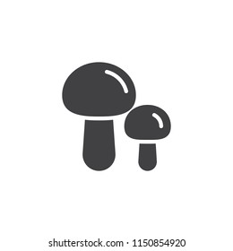 Mushroom Plant vector icon. filled flat sign for mobile concept and web design. Mushrooms simple solid icon. Symbol, logo illustration. Pixel perfect vector graphics