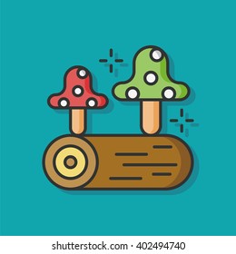 mushroom poison vector icon