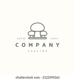 Mushroom premium icon sign symbol. Hipster vintage logo design vector illustration