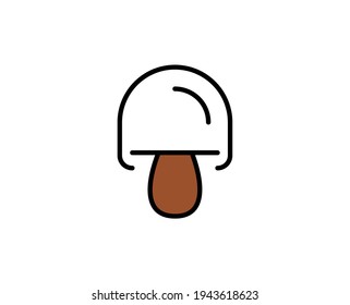 Mushroom premium line icon. Simple high quality pictogram. Modern outline style icons. Stroke vector illustration on a white background. 