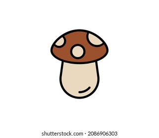 Mushroom premium line icon. Simple high quality pictogram. Modern outline style icons. Stroke vector illustration on a white background. 