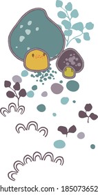 Mushroom print and design for babies.