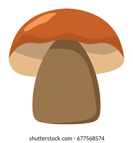 Mushroom with red hat on white background element for mushroom design