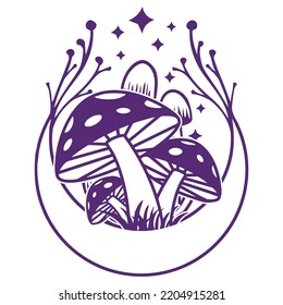 Mushroom Retro Hippie Sublimation, Vector illustration design, t shirt design