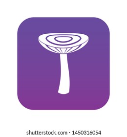 Mushroom russet icon digital purple for any design isolated on white vector illustration