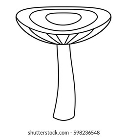 Mushroom russet icon. Outline illustration of mushroom russet vector icon for web