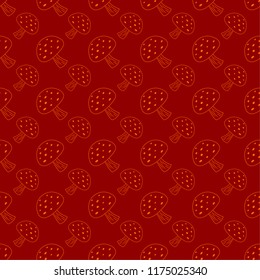 Mushroom seamless pattern