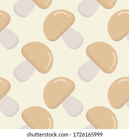 mushroom seamless pattern flat design 