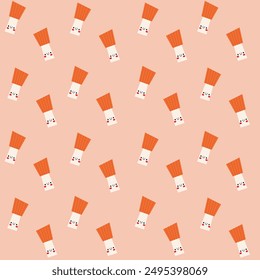 Mushroom seamless pattern set.  Beautiful trendy background for packaging, fabric, wallpaper.