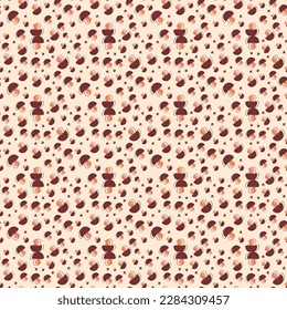 mushroom seamless pattern texture pattern wallpaper design vector illustration eps 10