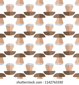 Mushroom seamless pattern. Vector illustration.