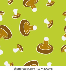 Mushroom seamless pattern vector illustration 