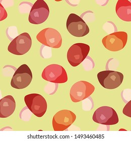 Mushroom seamless pattern. Vector illustration