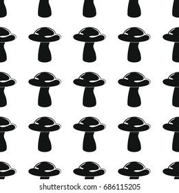 Mushroom seamless pattern vector illustration background