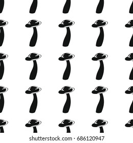 Mushroom seamless pattern vector illustration background