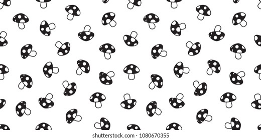 mushroom seamless pattern vector scarf isolated background wallpaper cartoon