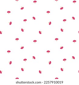 Mushroom seamless repeat pattern kids 